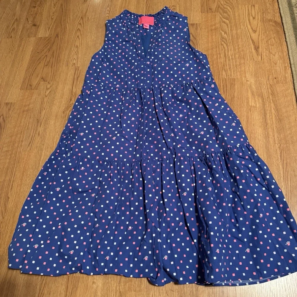 Lilly Pulitzer Womens Novella Cotton Poplin Swing Dress XS Borealis Blue‎ - Picture 6 of 8